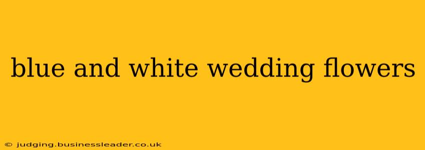 blue and white wedding flowers