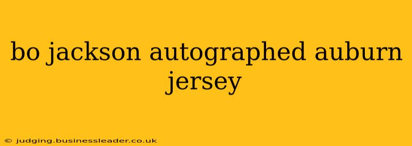 bo jackson autographed auburn jersey