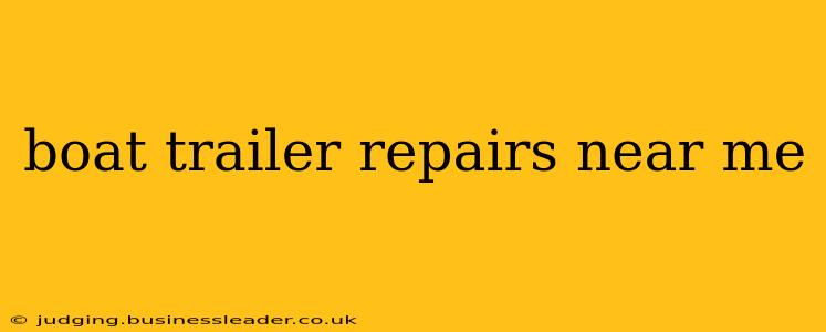 boat trailer repairs near me