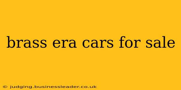 brass era cars for sale
