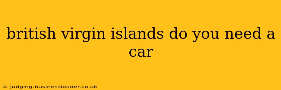 british virgin islands do you need a car