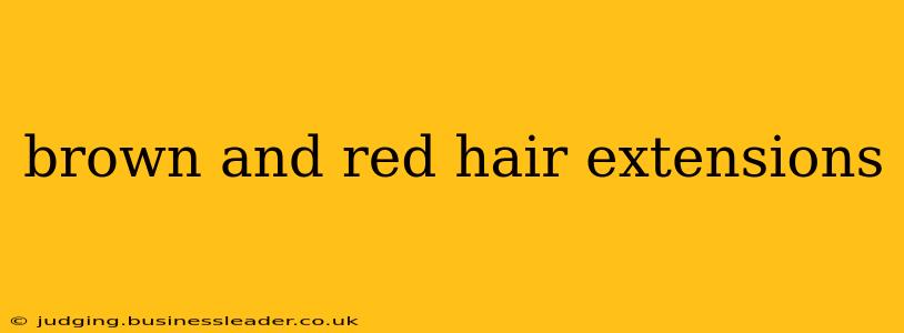 brown and red hair extensions