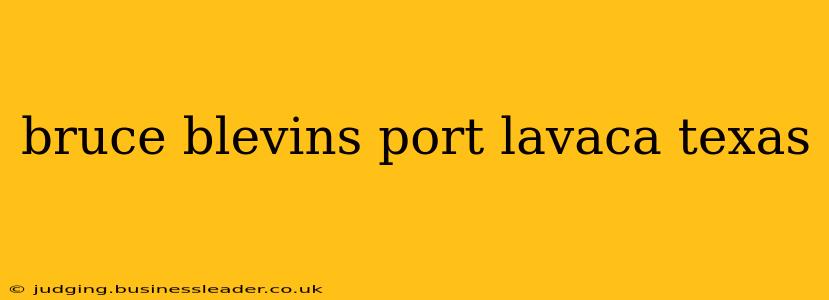 bruce blevins port lavaca texas
