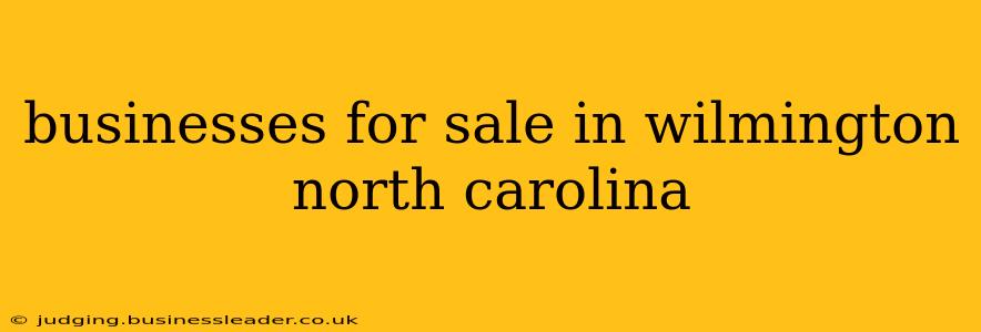 businesses for sale in wilmington north carolina