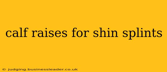 calf raises for shin splints