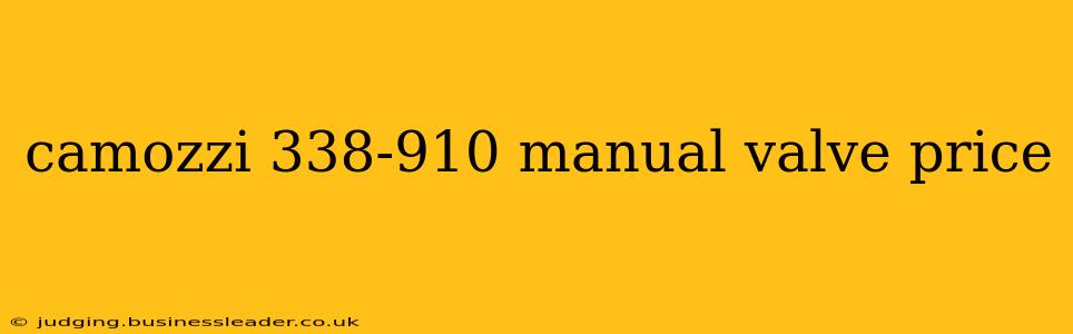 camozzi 338-910 manual valve price