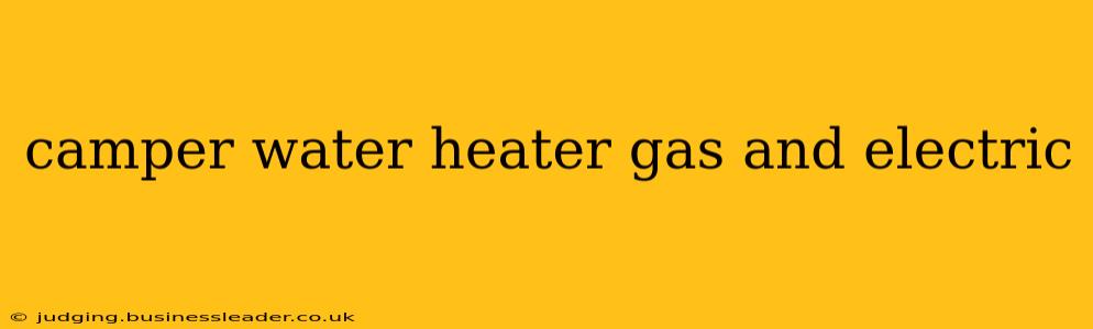 camper water heater gas and electric