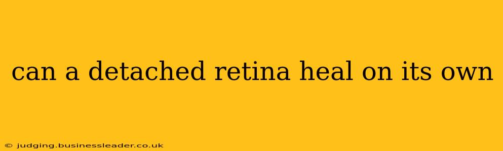 can a detached retina heal on its own