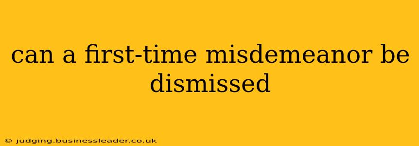 can a first-time misdemeanor be dismissed