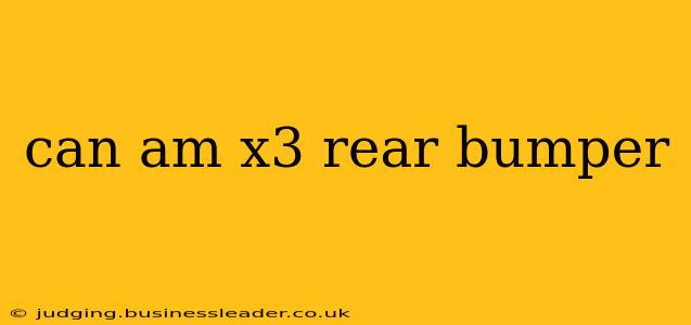 can am x3 rear bumper