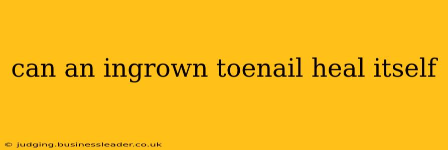 can an ingrown toenail heal itself