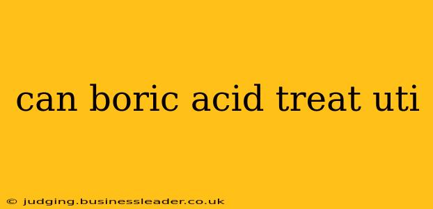 can boric acid treat uti
