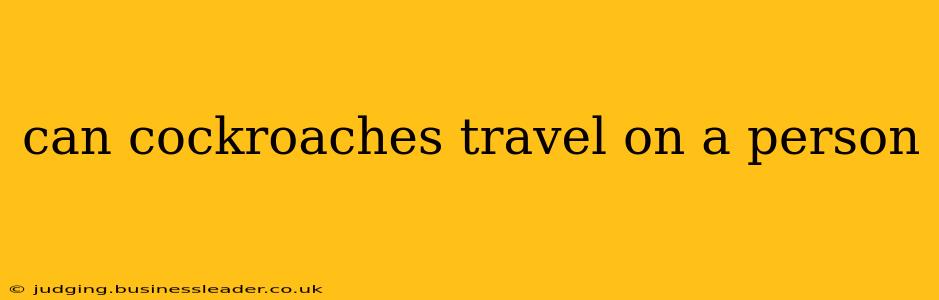 can cockroaches travel on a person