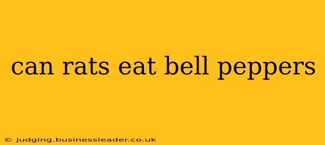 can rats eat bell peppers
