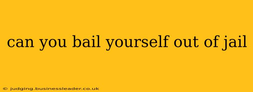 can you bail yourself out of jail