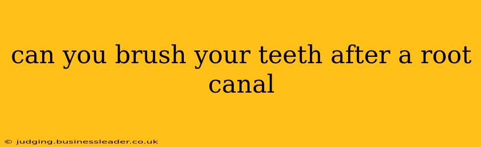 can you brush your teeth after a root canal