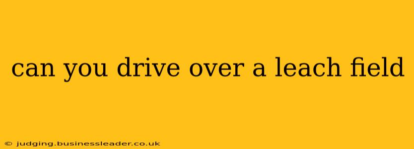 can you drive over a leach field