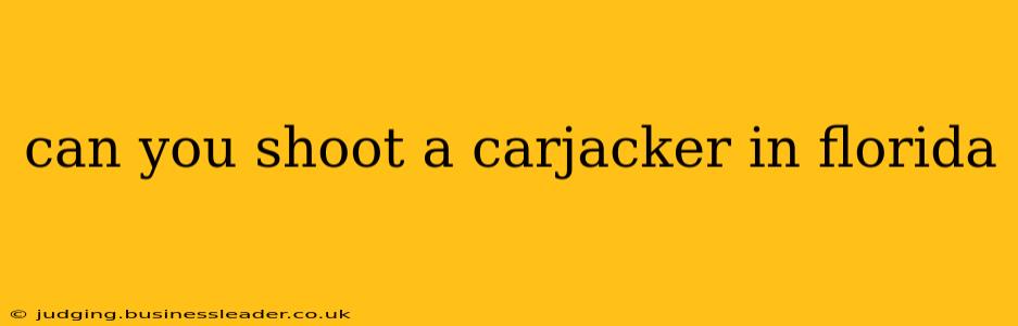 can you shoot a carjacker in florida