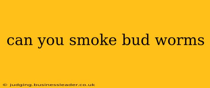 can you smoke bud worms