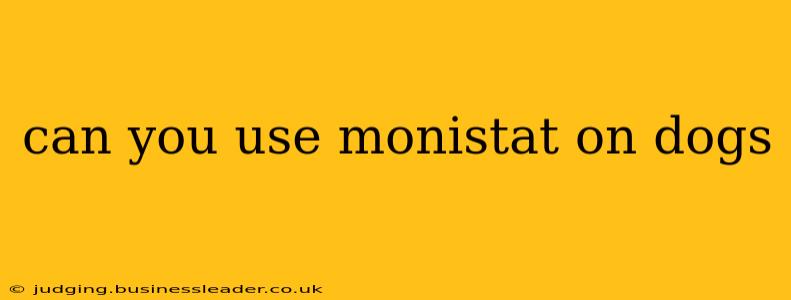 can you use monistat on dogs