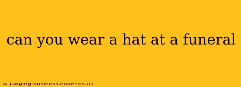 can you wear a hat at a funeral