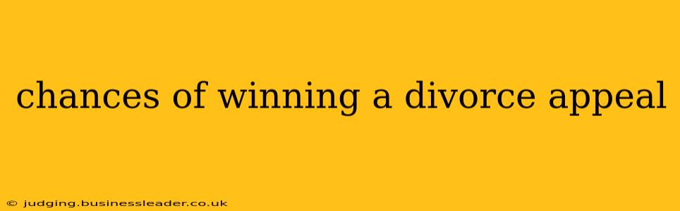 chances of winning a divorce appeal