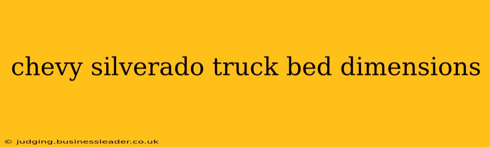 chevy silverado truck bed dimensions