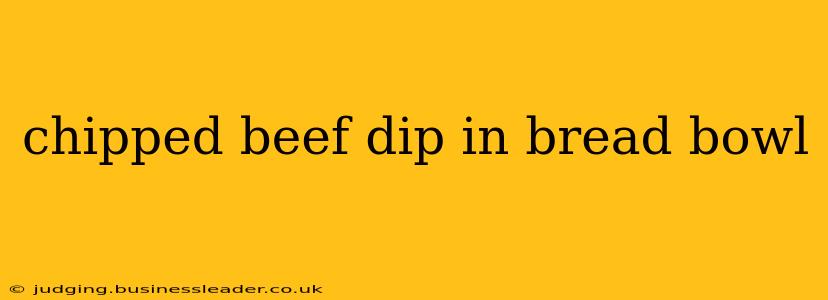 chipped beef dip in bread bowl