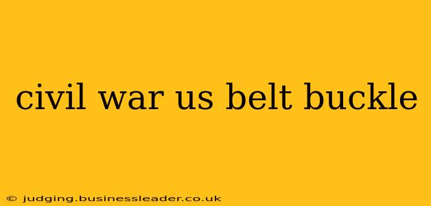 civil war us belt buckle