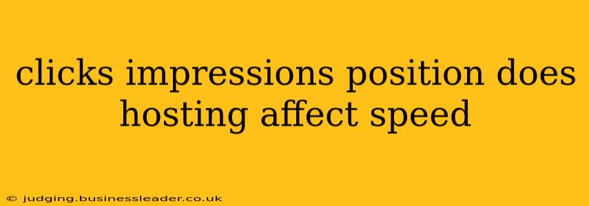 clicks impressions position does hosting affect speed