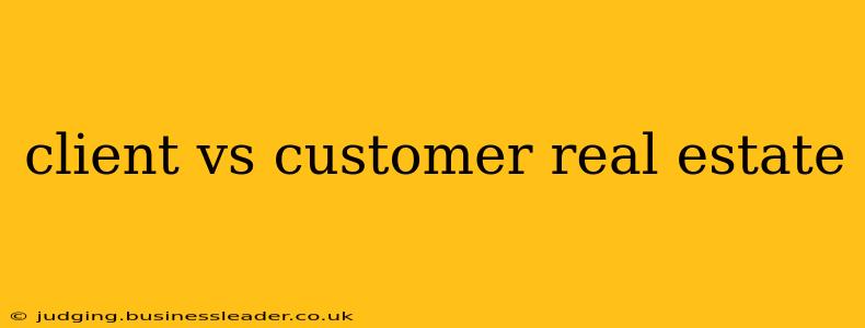 client vs customer real estate
