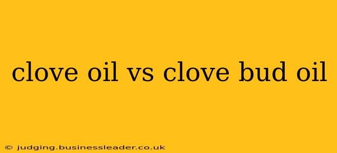 clove oil vs clove bud oil