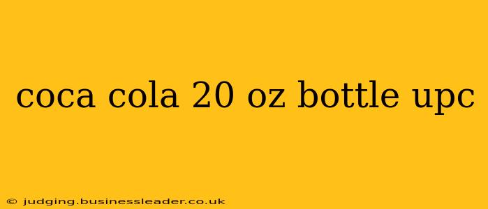 coca cola 20 oz bottle upc
