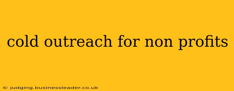 cold outreach for non profits