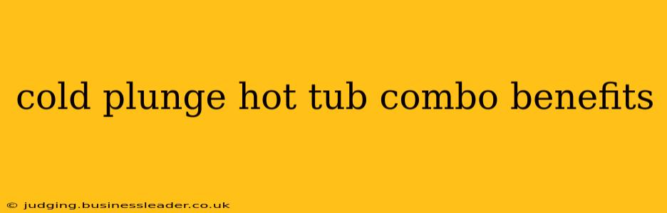 cold plunge hot tub combo benefits