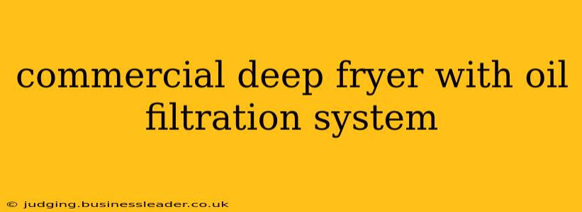 commercial deep fryer with oil filtration system