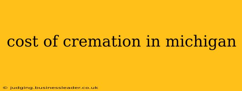 cost of cremation in michigan