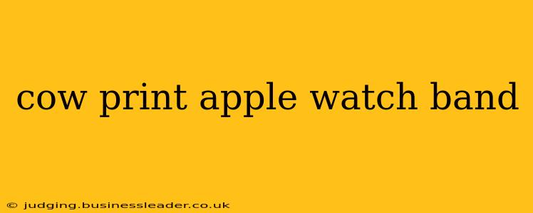 cow print apple watch band