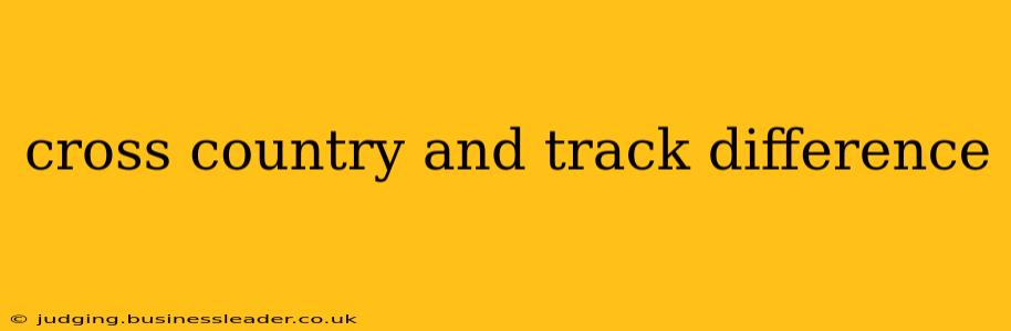 cross country and track difference