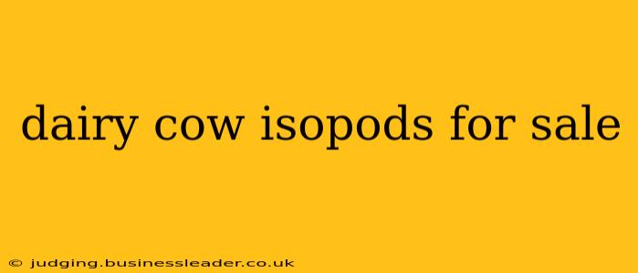 dairy cow isopods for sale