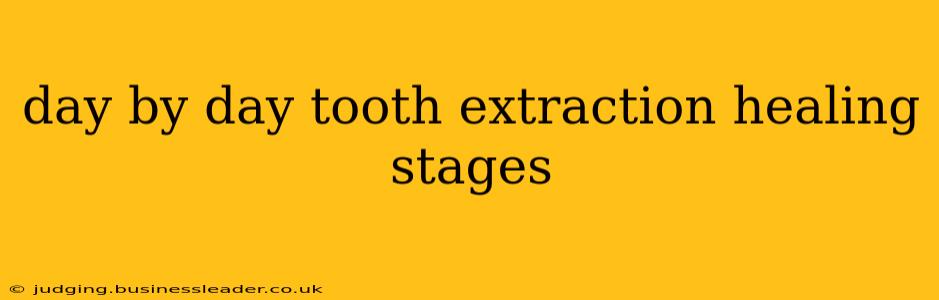 day by day tooth extraction healing stages