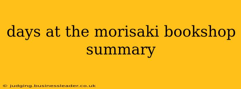 days at the morisaki bookshop summary