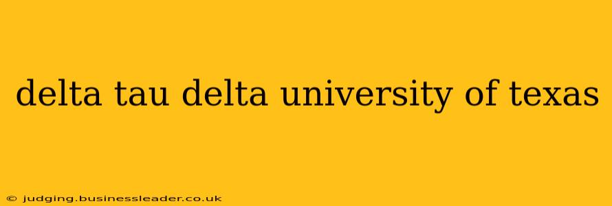 delta tau delta university of texas