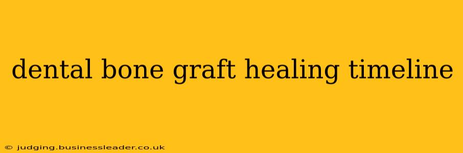 dental bone graft healing timeline