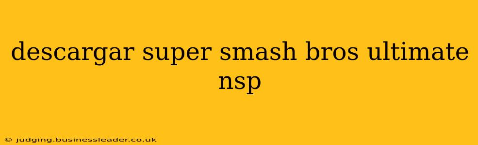 descargar super smash bros ultimate nsp