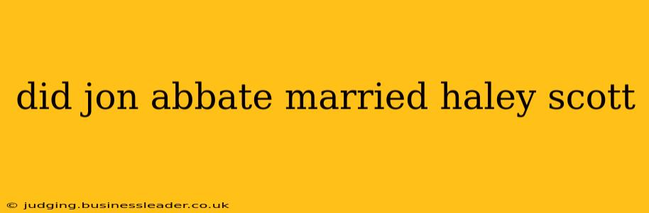 did jon abbate married haley scott