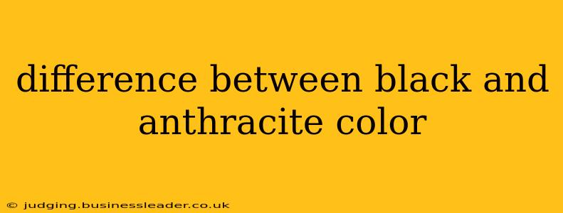 difference between black and anthracite color