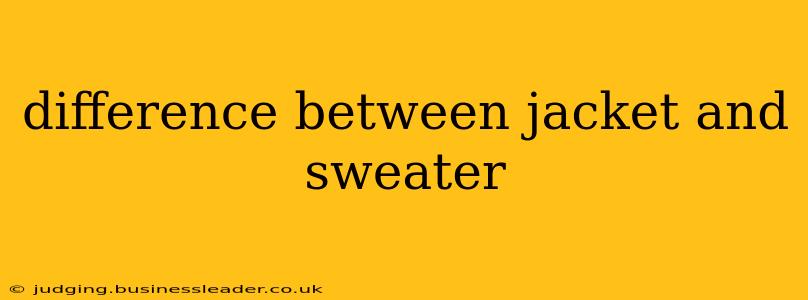 difference between jacket and sweater