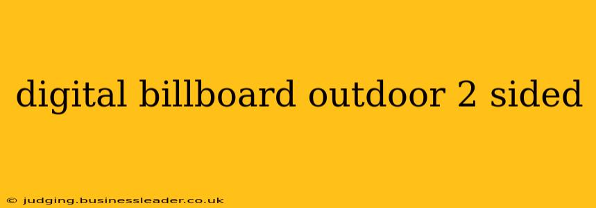 digital billboard outdoor 2 sided