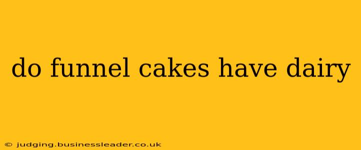 do funnel cakes have dairy
